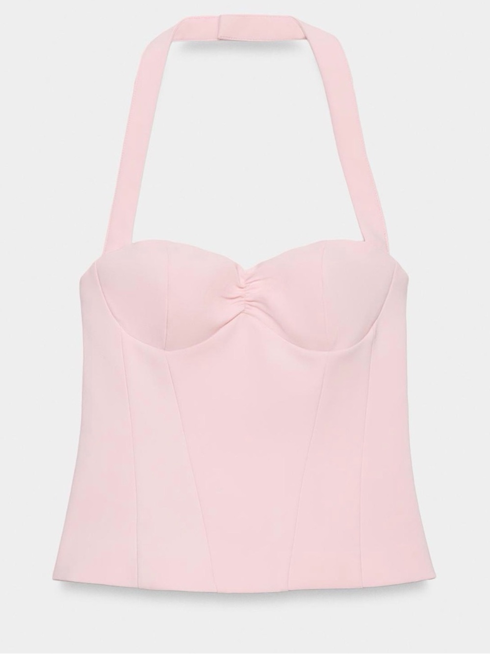 ZARA Light Pink Halter Bustier Top